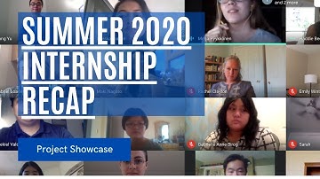 2020 SUMMER INTERNSHIP: Projects Showcase