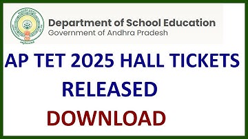 AP TET HALL TICKETS 2025