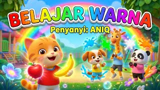 Belajar Warna Bersama Aniq 🌈 Merah Kuning Hijau Biru! Lagu Anak Edukasi (Animasi 3D)