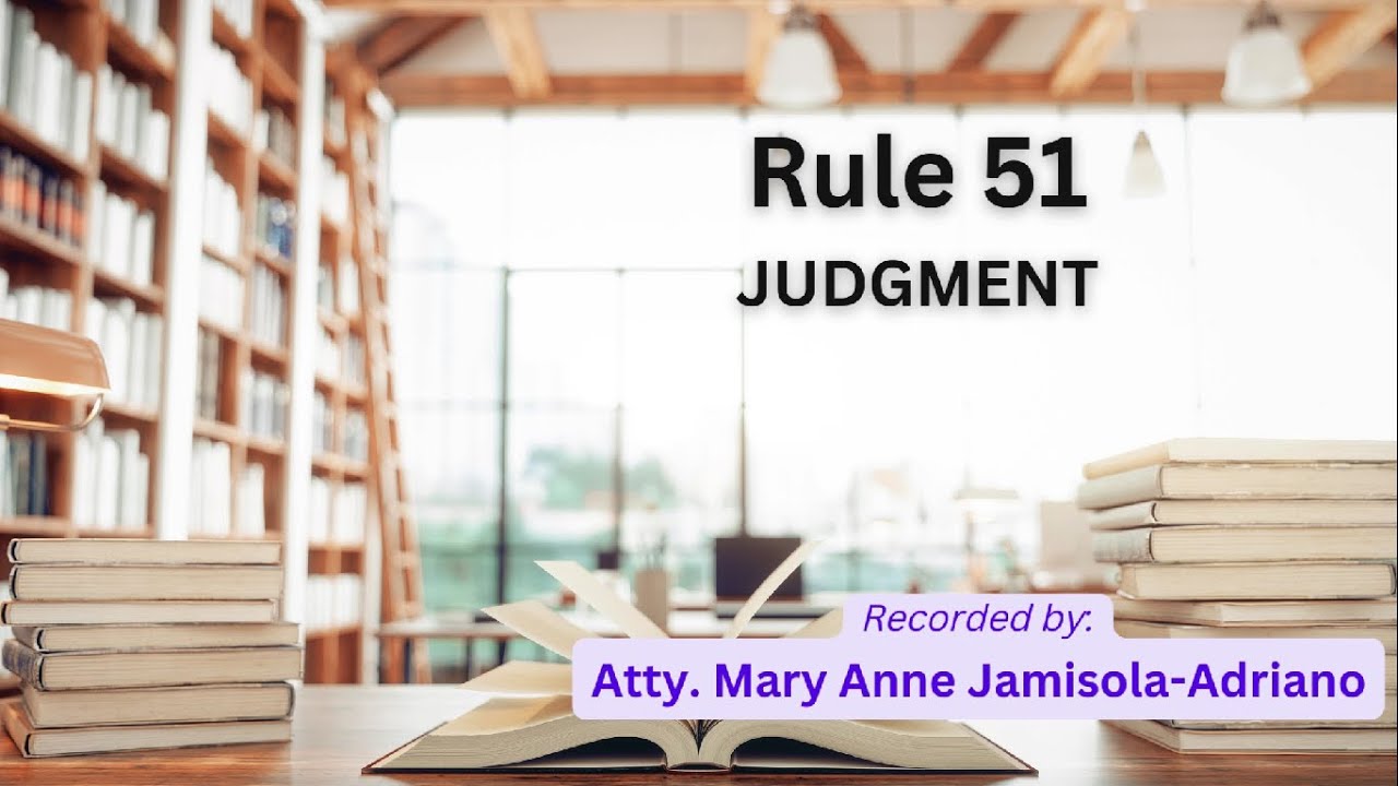 [Audio Rules of Court] Rule 51 - Judgment (Court of Appeals) - YouTube