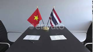Flags of Vietnam and Thailand and Papers | Motion Graphics - Envato elements