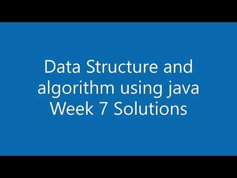 Data Structure and algorithms using Java Week 7 Assignment solutions | NPTEL