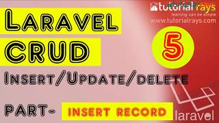 5 Laravel CRUD insert Data