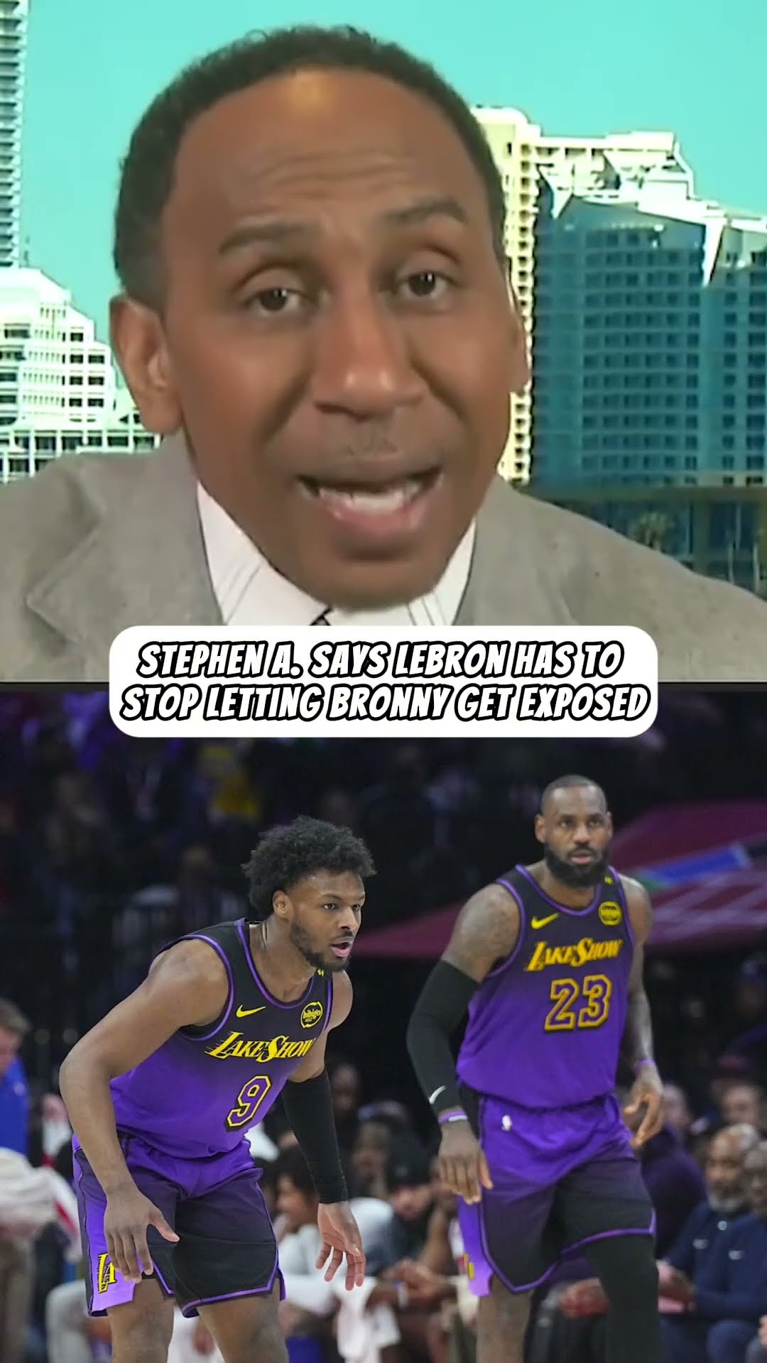 Stephen A. says Bronny is getting exposed in the NBA