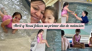 EN CIASES DE NATACION CON MIS HIJAS SU PRIMER DIA 👩‍👧‍👧