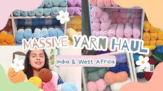 MASSIVE YARN HAUL FROM INDIA & GHANA WEST AFRICA| Unique Finds + Colourful Textures