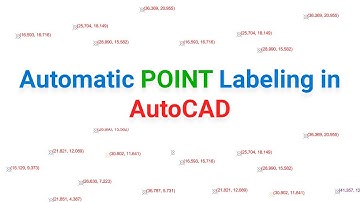 Automatic point labeling in AutoCAD