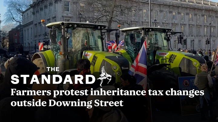 Farmers protest inheritance tax changes outside Downing Street