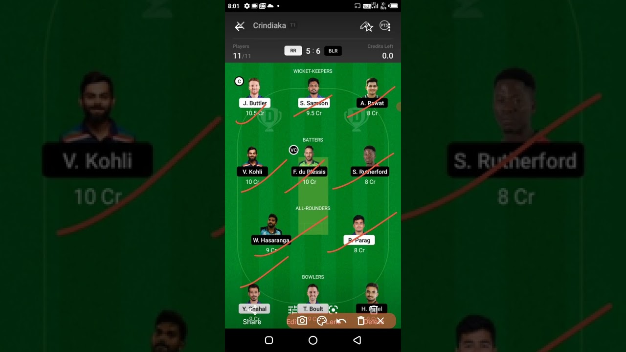 RR vs BLR Dream11 2 Grand League Team | RR vs BLR GL Team | RR vs BLR Dream11 Prediction | 