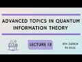 Introduction to quantum learning theory  l13 advanced topics in quantum information theory 2022