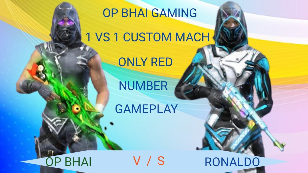 OP BHAI GAMING 1 VS 1 CUSTOM MACH OP BHAI VS RONALDO 2 FINGER MOBILE ...
