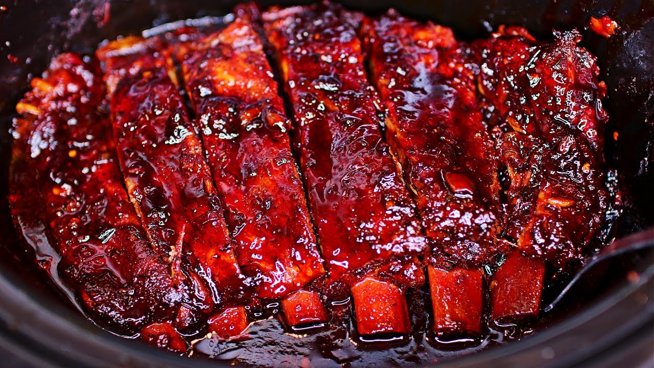 Slow Cooker Honey Garlic Ribs Easy Fall Off The Bone Ribs Recipe