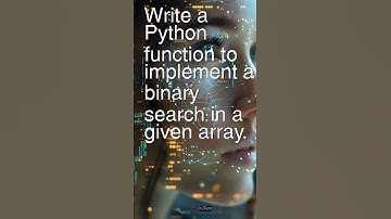 Today’s Question: Write a #python function to implement a binary search in an array. #interviewprep