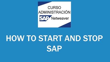 How to Start and Stop SAP