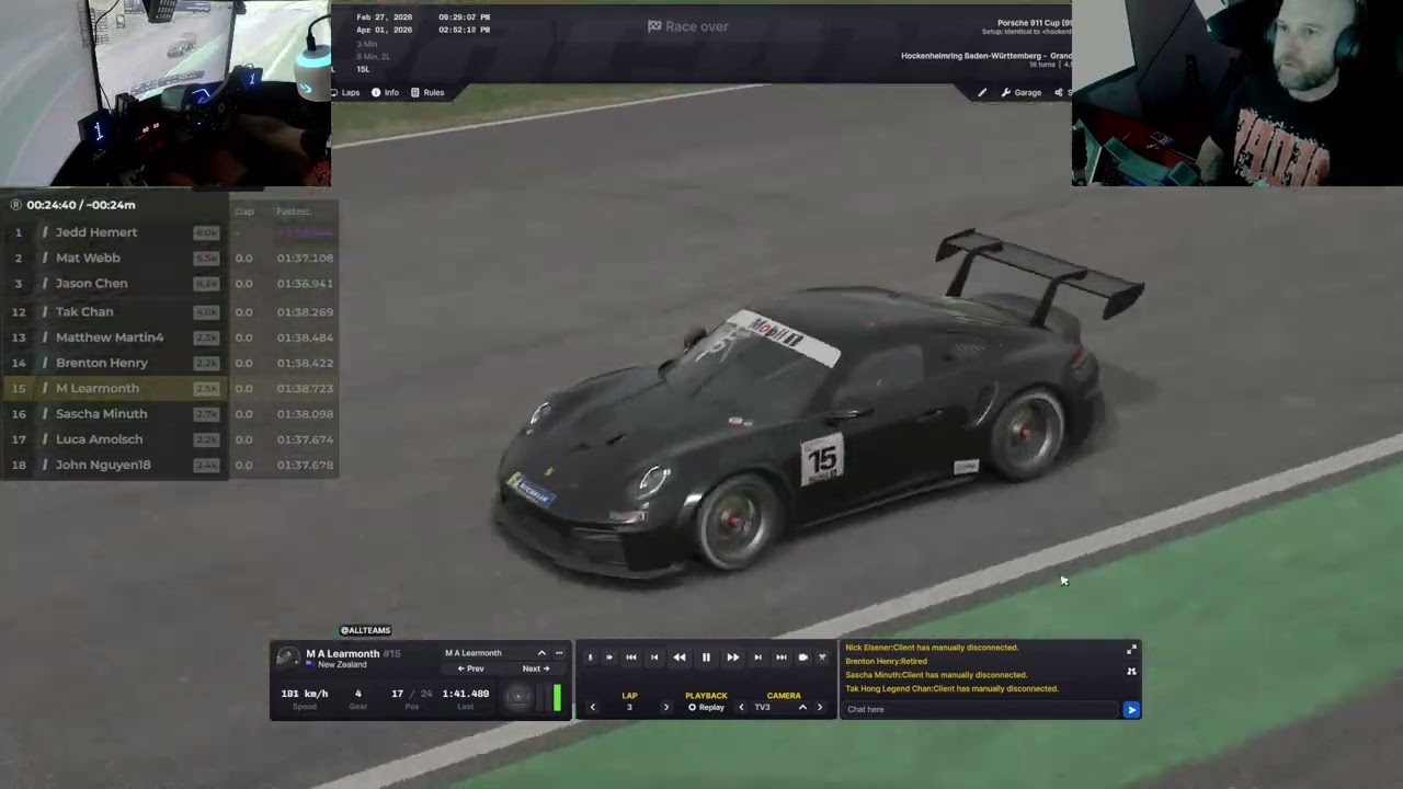IRACING PORSCHE CUP HOCENHEIMRING.
