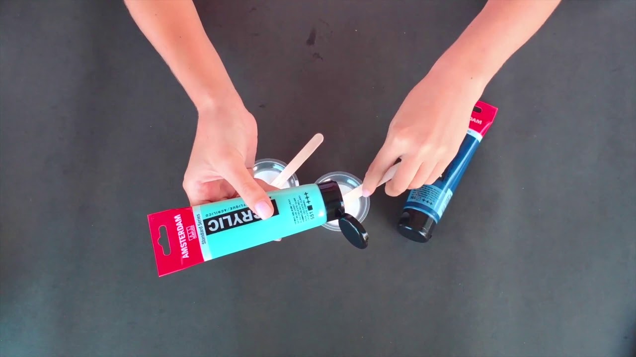 MIX RECIPE 2. How to mix Floetrol with Acrylic paint for acrylic
