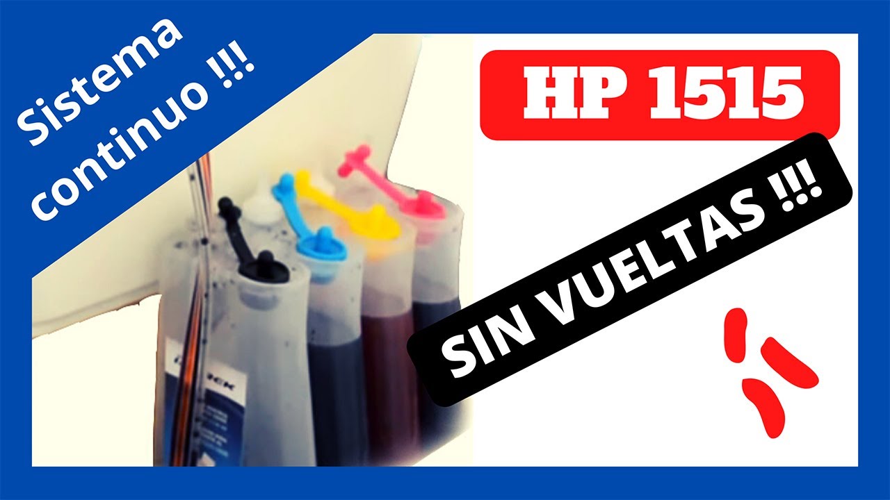 INSTALAR SISTEMA de tinta 🚨 continuo Imprek en [ 🔸multifunción HP 1515🔸  ] - YouTube