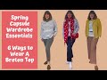 Spring Capsule Wardrobe Essentials - Breton Top Styled 6 Ways