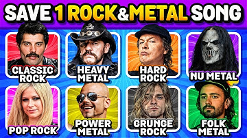 Save ONE Rock and Metal Song🔥All Different Genres | Music Quiz