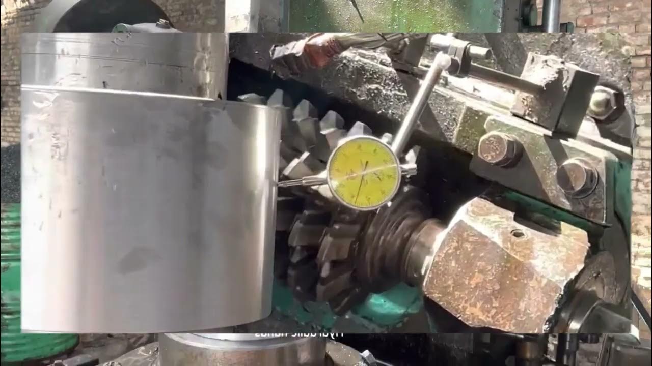 Turning double Helical Gear with old Vertical Lathe from Scotland