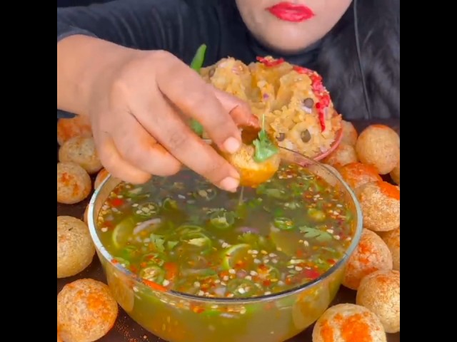 eating spicy 🔥🥵 pani Puri #mukbang#asmr#eatingvideo