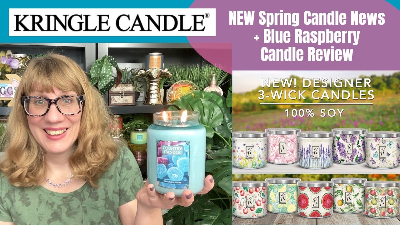 KRINGLE CANDLE NEW Spring Candle News + Blue Raspberry Candle Review