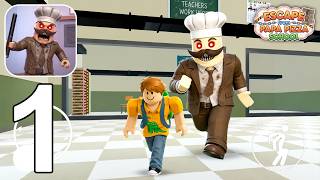 Escape from Papa Pizza School - Gameplay Walkthrough Part 1 - Obby School Breakout (Android, iOS) screenshot 4