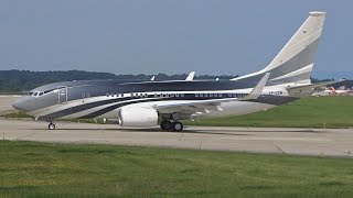 [FullHD] VP-CZW Boeing 737-700BBJ takeoff at Geneva/GVA/LSGG