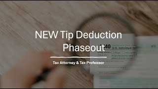 Schedule 1-A Tip Deduction Phaseout Explained and Example | No Tax on Tips (2025)
