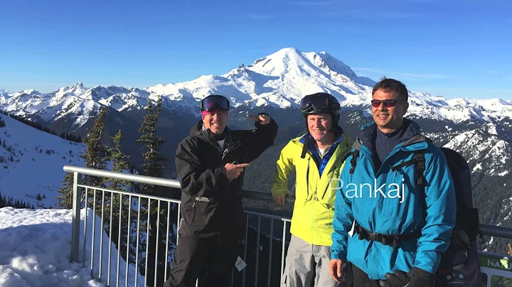 Topless skiiers