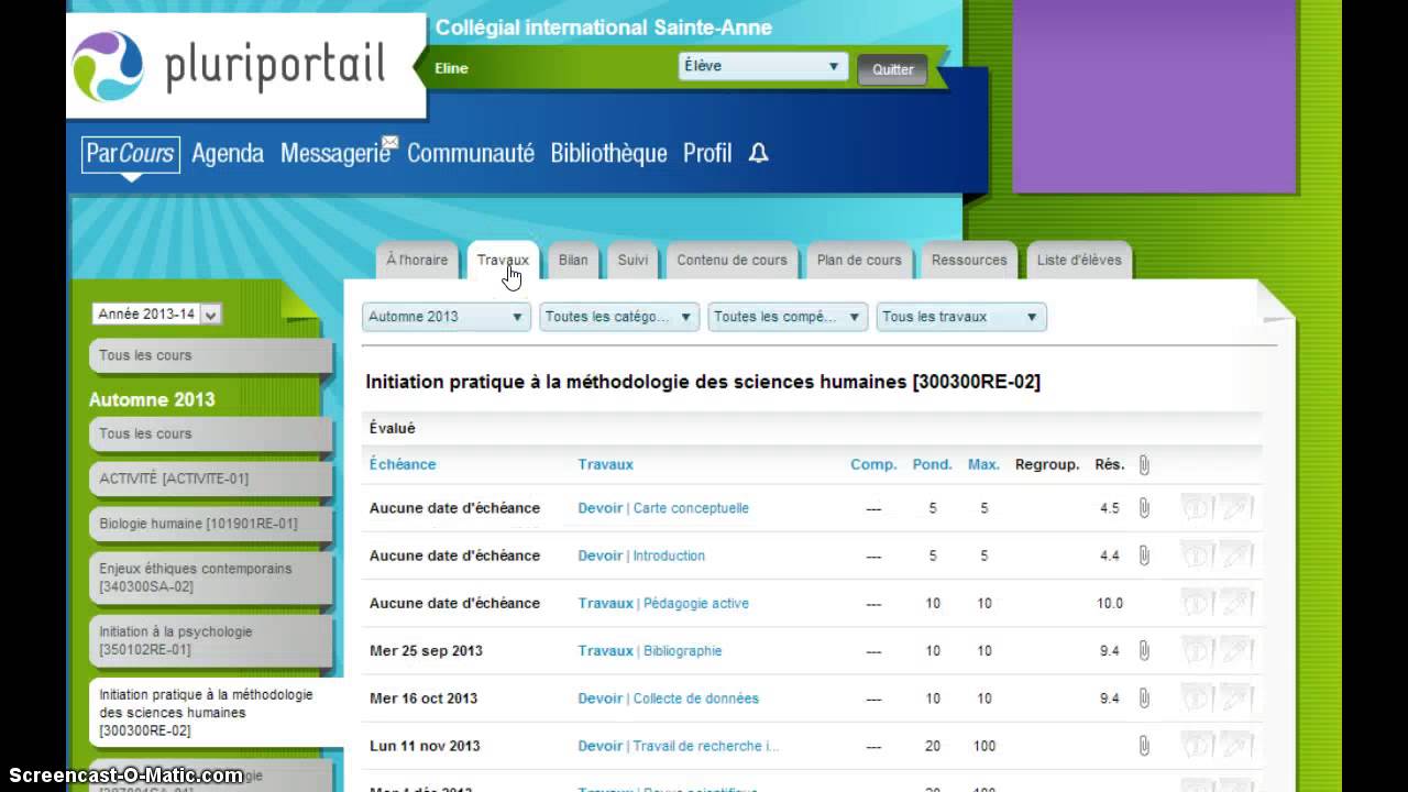 Tutoriel CSA: Pluriportail - Déposer un fichier travail - YouTube