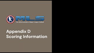 Appendix D: Scoring Information