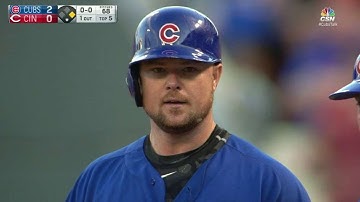 CHC@CIN: Lester smacks an RBI single to center field