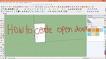how to create swing door in sketchup