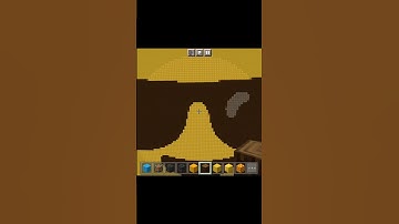 😎 || SMILING FACE WITH SUNGLASSES EMOJI SMILEY X MINECRAFT WALL || 😎 #games #short #like #minecraft