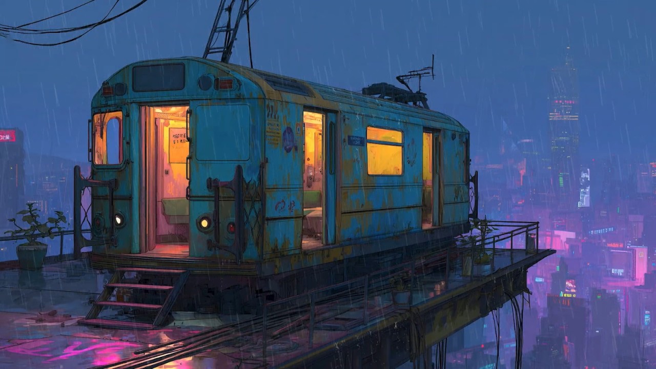 Neon Rain Echoes ☔ Futuristic Cyber Lofi Music Tracklist | Sound To Deep Concentration