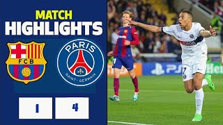 Barcelona vs PSG highlights: Mbappe 2 goals, Dembele goal, Raphinha goal, Vitinha goal