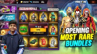 I Got ALL RARE BUNDLES IN SUBSCRIBER ACCOUNT BUYING DIAMONDS, DJ ALOK CHARACTER AND EMOTES FREE FIRE