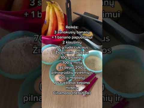 Video: Bananų Pyragas Nėra Kepamas