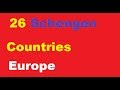 Schengen countries 2017 || 26 schengen country list || Schengen Area List 2017 || schengen area ||