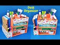 DIY : How to make Desk Organizer with waste cardboard | Best out of waste | Space saving organizer