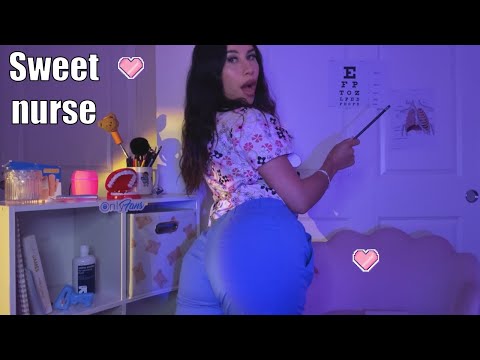 ASMR Sweet Nurse Gives You Physical Medical Exam   