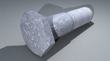 Maya Nuts & Bolts modeling series : 5 : Galvanized Bolt