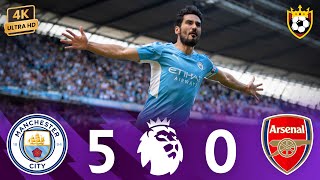 Full Highlights - “Manchester City (5-0) Arsenal” 🔥 ❯ Premier League [2022] 🦁 | 4K