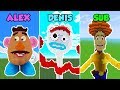 ALEX vs DENIS vs CORL - TOY STORY 4 in Minecraft (The Pals)