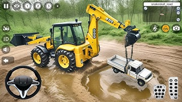 JCB Backhoe Loader Driving ( New Update ) - Bus Simulator Indonesia #13 - Android Gameplay