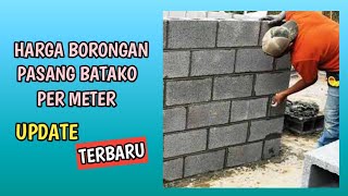 Harga Borongan Pasang Batako Per Meter