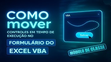 Como mover os controles no formulário do Excel VBA