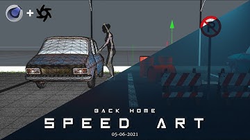 Back Home - 3D Speed Art (#cinema4d #octane #photoshop)