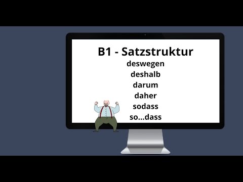 ᐅ Deutsch Satzbau und Konnektoren: Deshalb, deswegen, darum, daher, sodass, so..dass (Deutsch B1-B2)